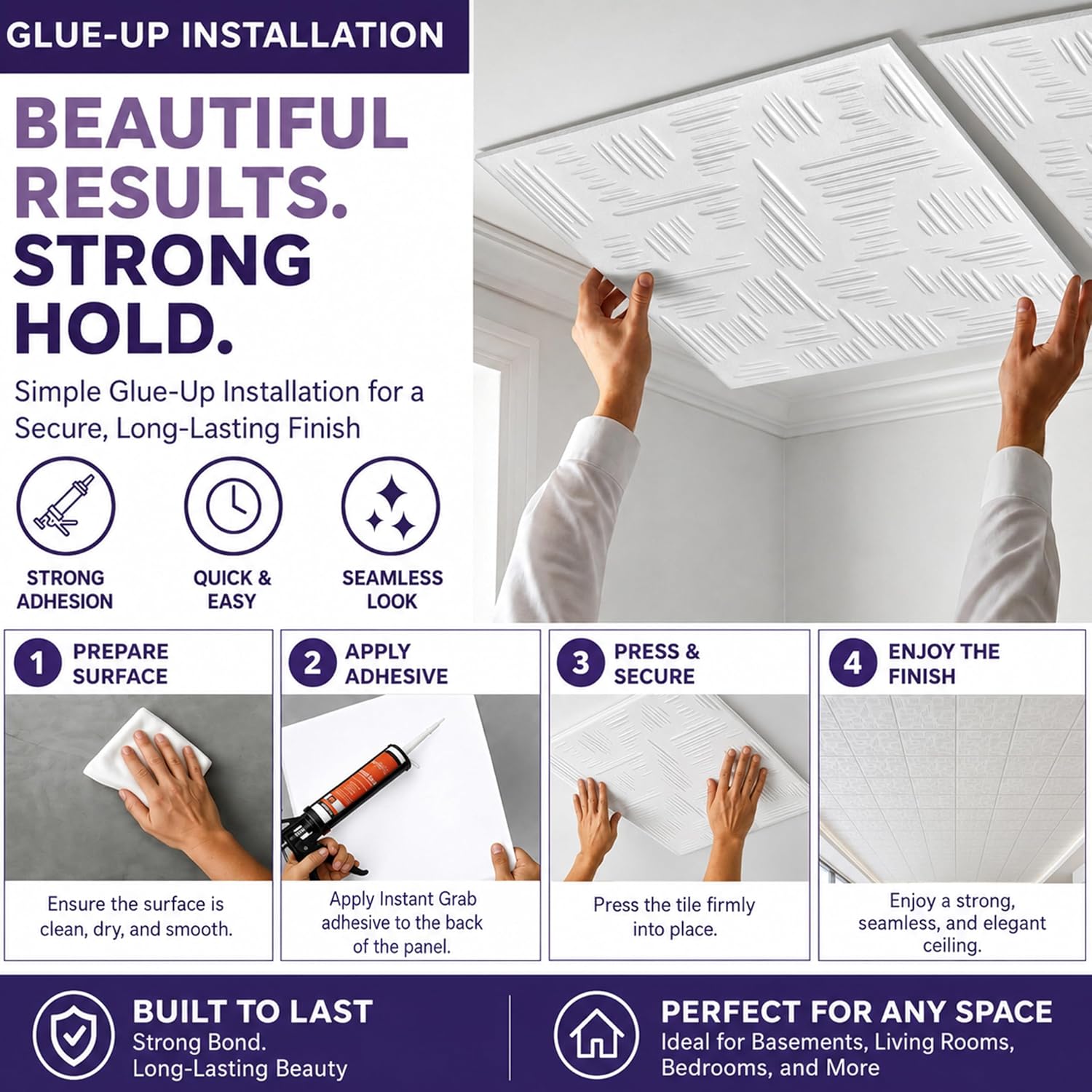 Country Wheat Foam Ceiling Tiles - 48-Pack - Image 7