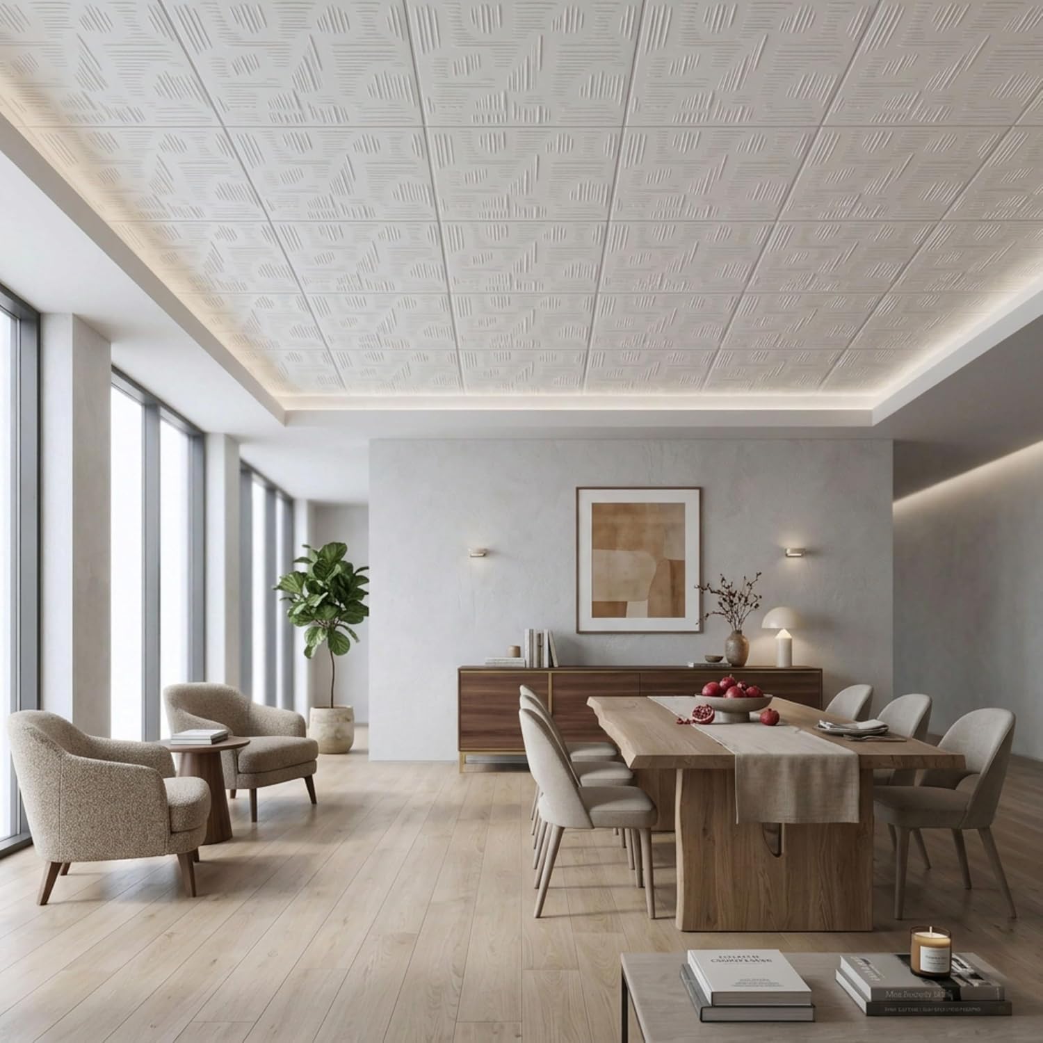 Country Wheat Foam Ceiling Tiles - 48-Pack - Image 19