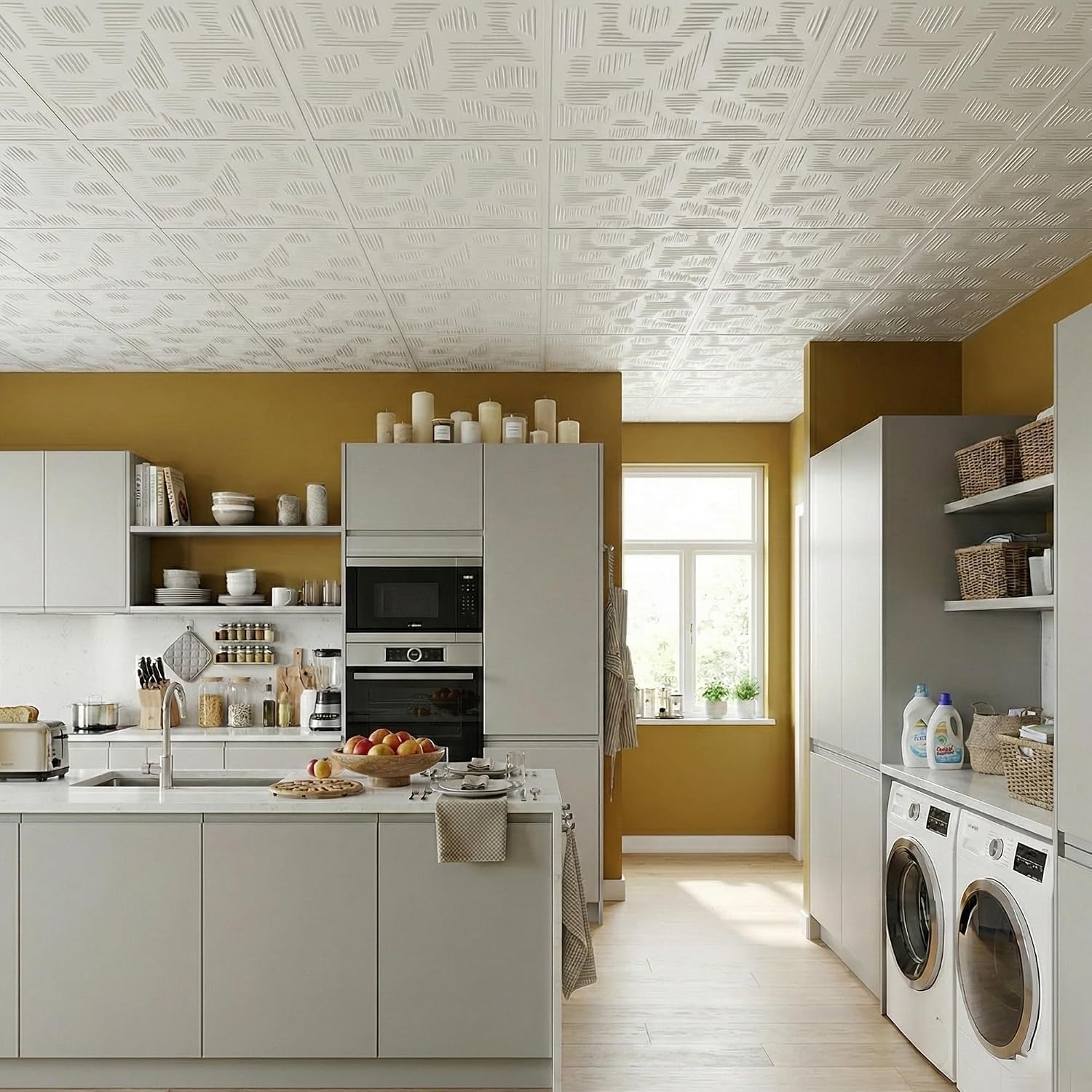 Country Wheat Foam Ceiling Tiles - 48-Pack - Image 24
