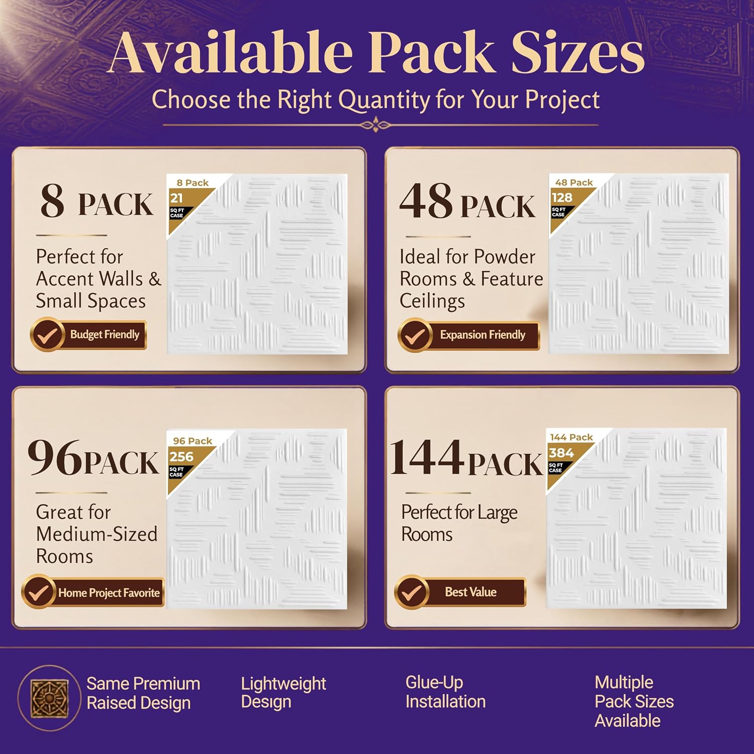 Country Wheat Foam Ceiling Tiles - 48-Pack - Image 17