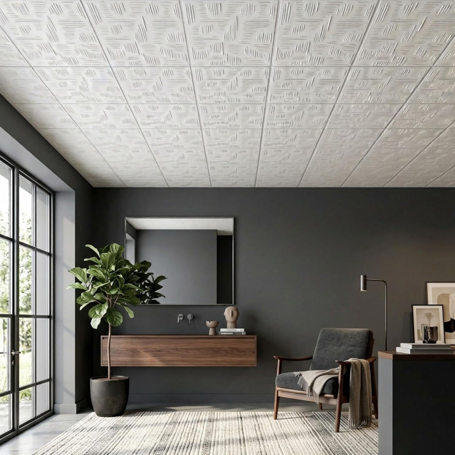 Country Wheat Foam Ceiling Tiles - 48-Pack - Image 22