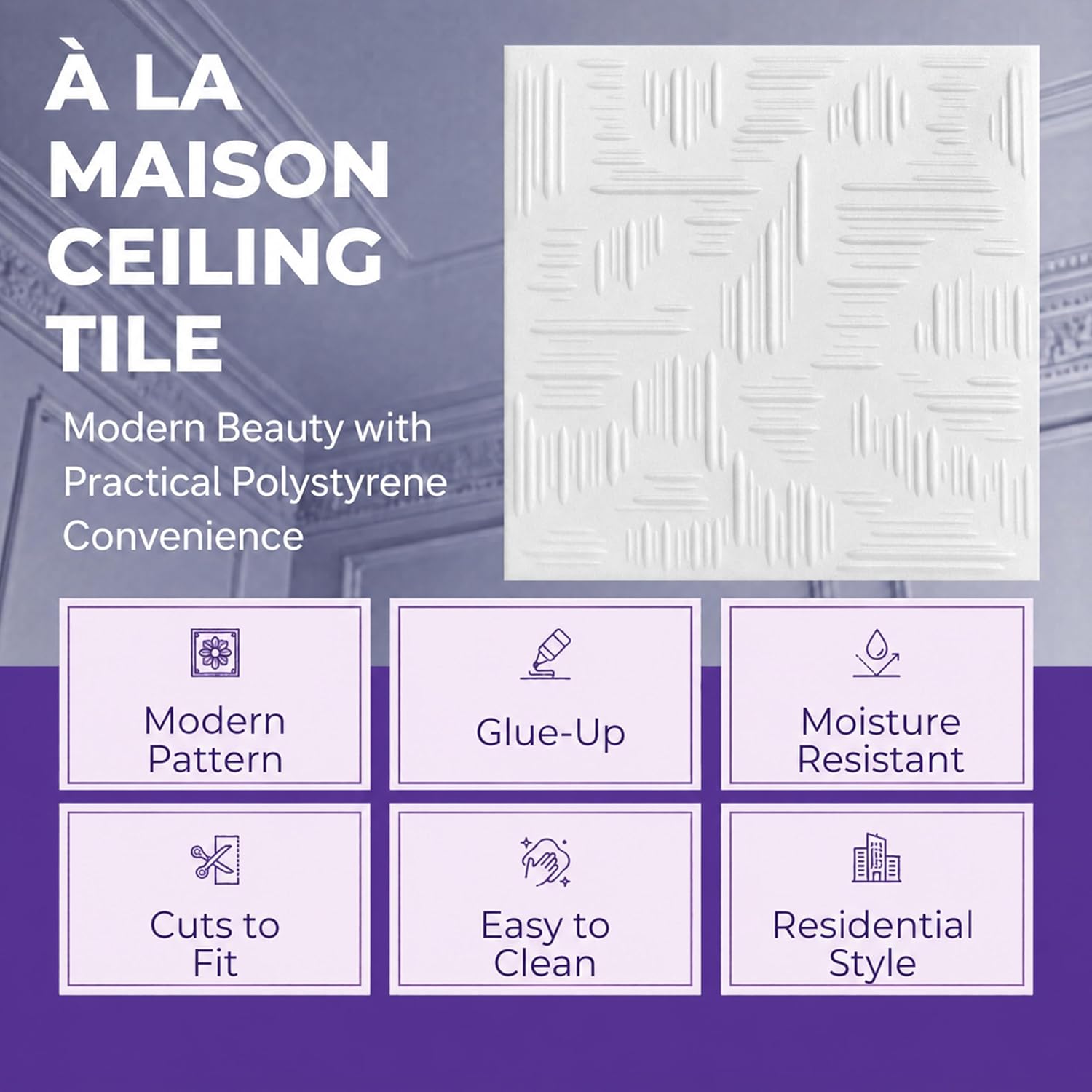 Country Wheat Foam Ceiling Tiles - 48-Pack - Image 15