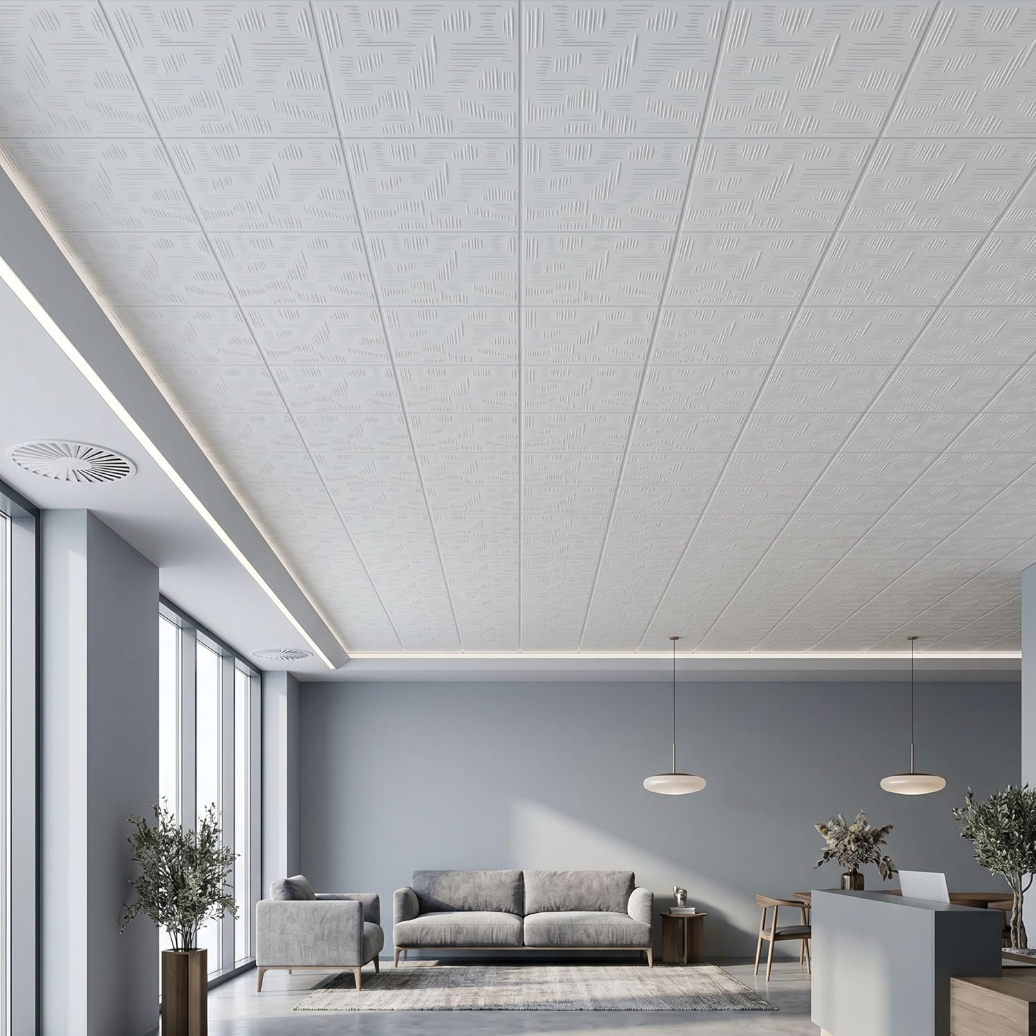 Country Wheat Foam Ceiling Tiles - 48-Pack - Image 20