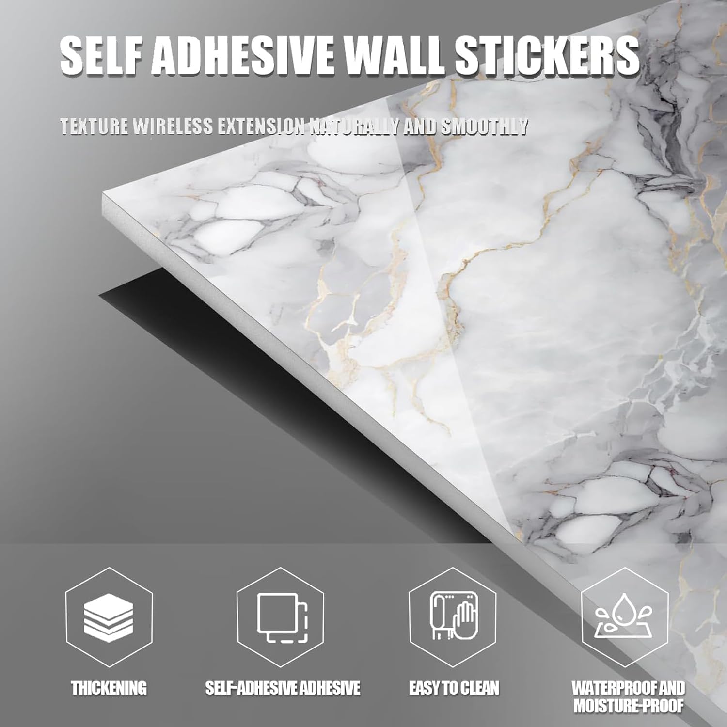 Marble Peel And Stick Wall Panels - 10-Pack - Image 7
