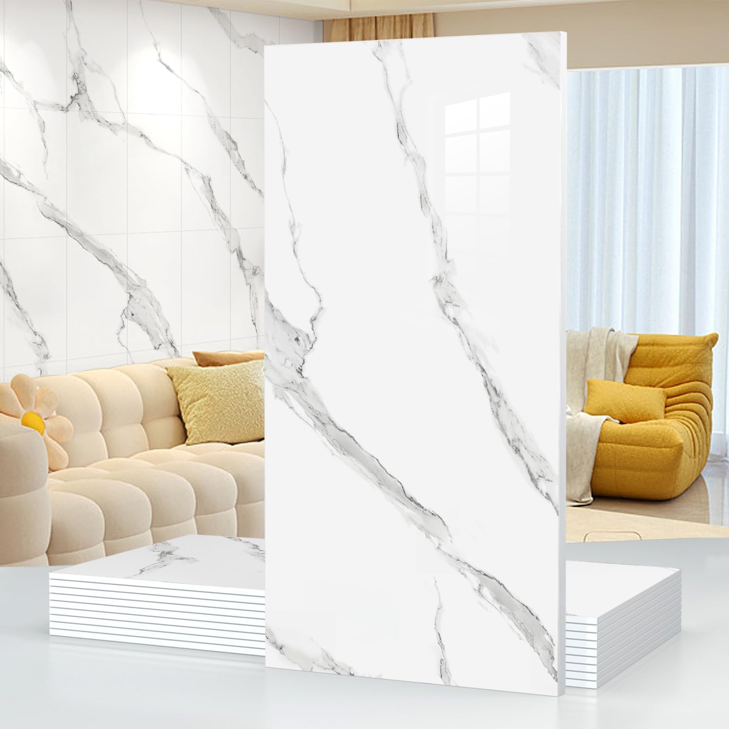Marble Peel And Stick Wall Panels - 10-Pack