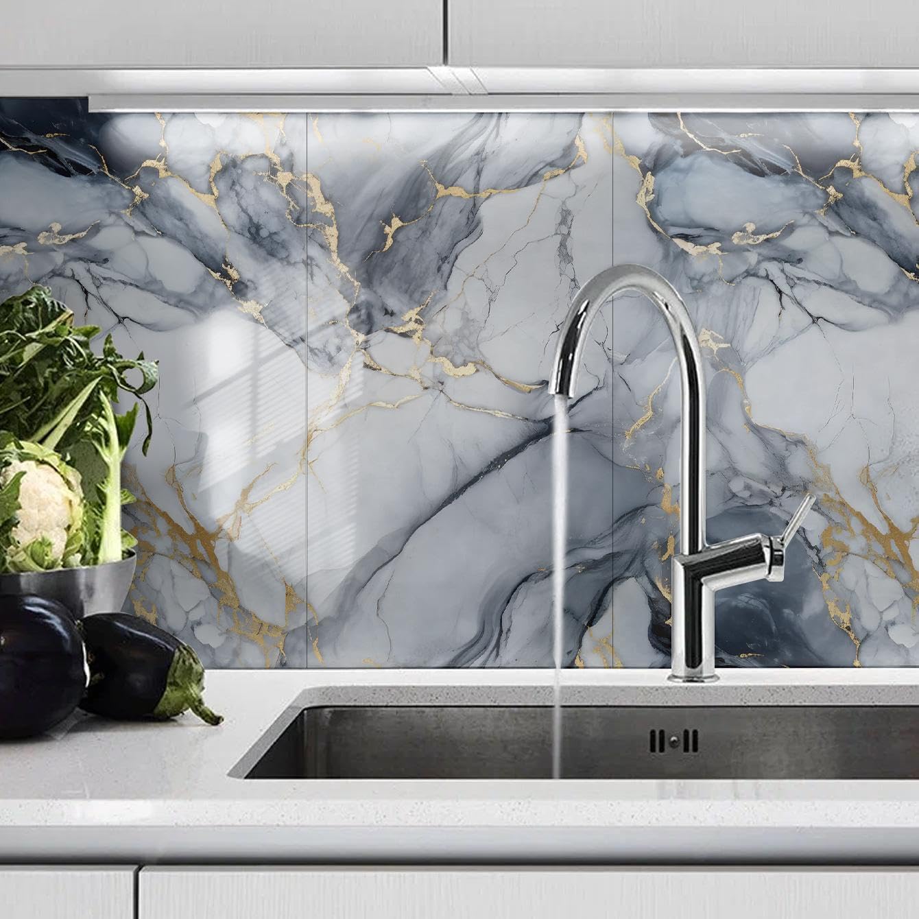 Blue Gold Marble Wall Panels - Image 9