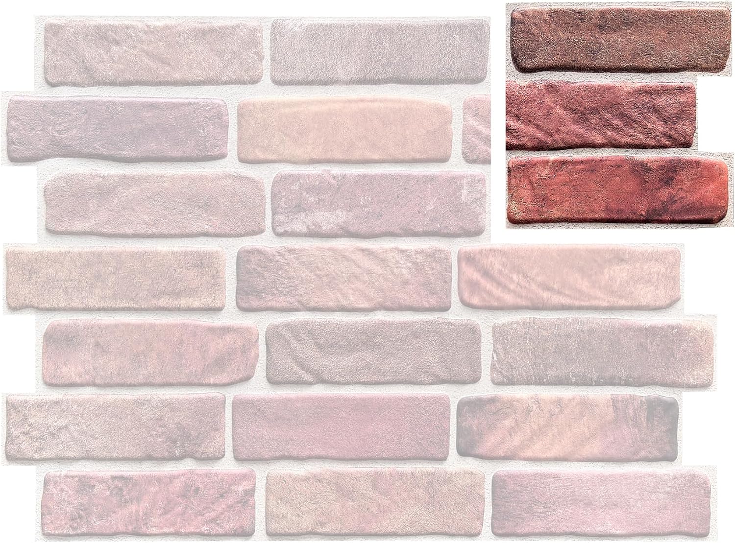 Red Brick Faux Wall Panels - 10-Pack - Image 11