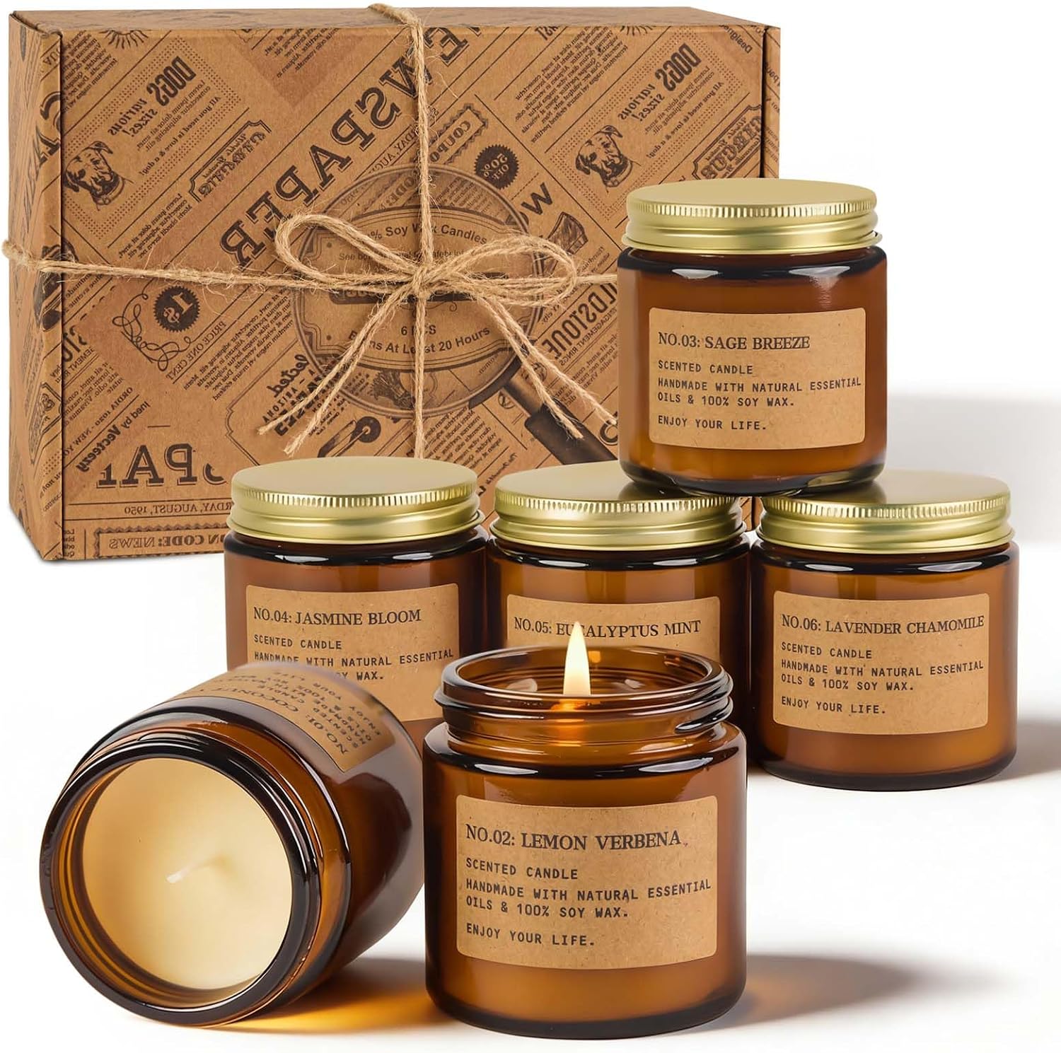 Amber Jar Soy Candles Gift Set - Image 13