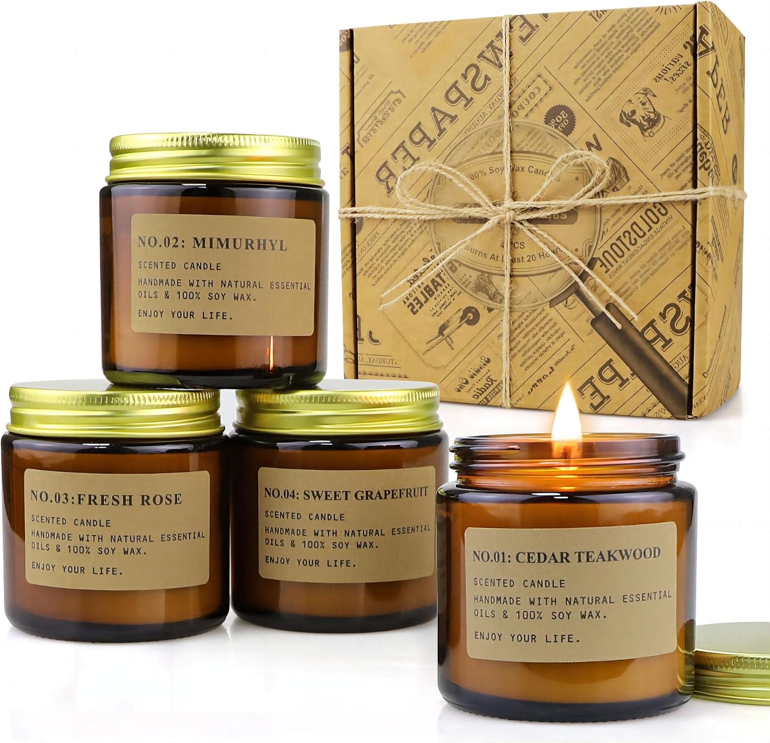 Amber Jar Soy Candles Gift Set - Image 12