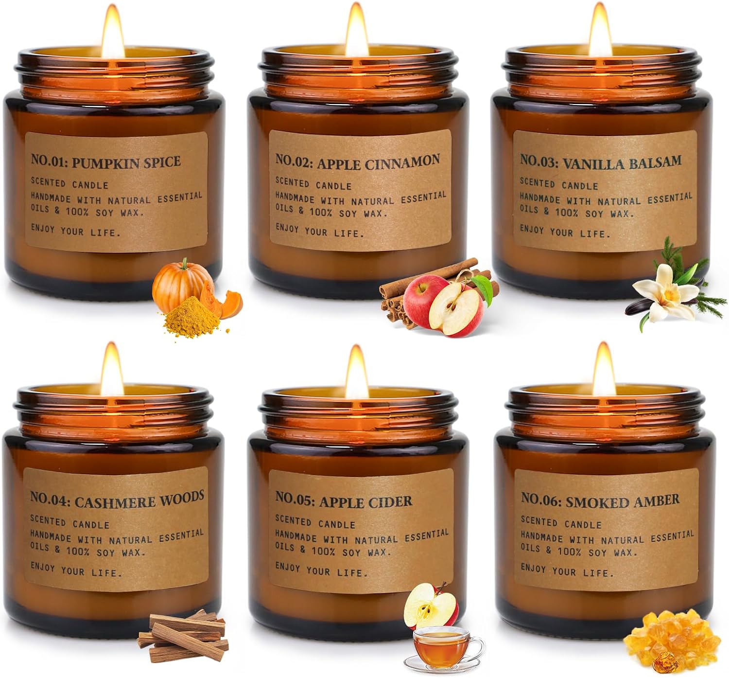Amber Jar Soy Candles Gift Set - Image 9