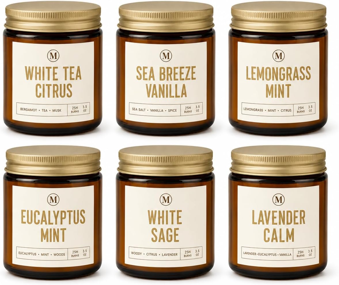 Amber Jar Soy Candles Gift Set - Image 10