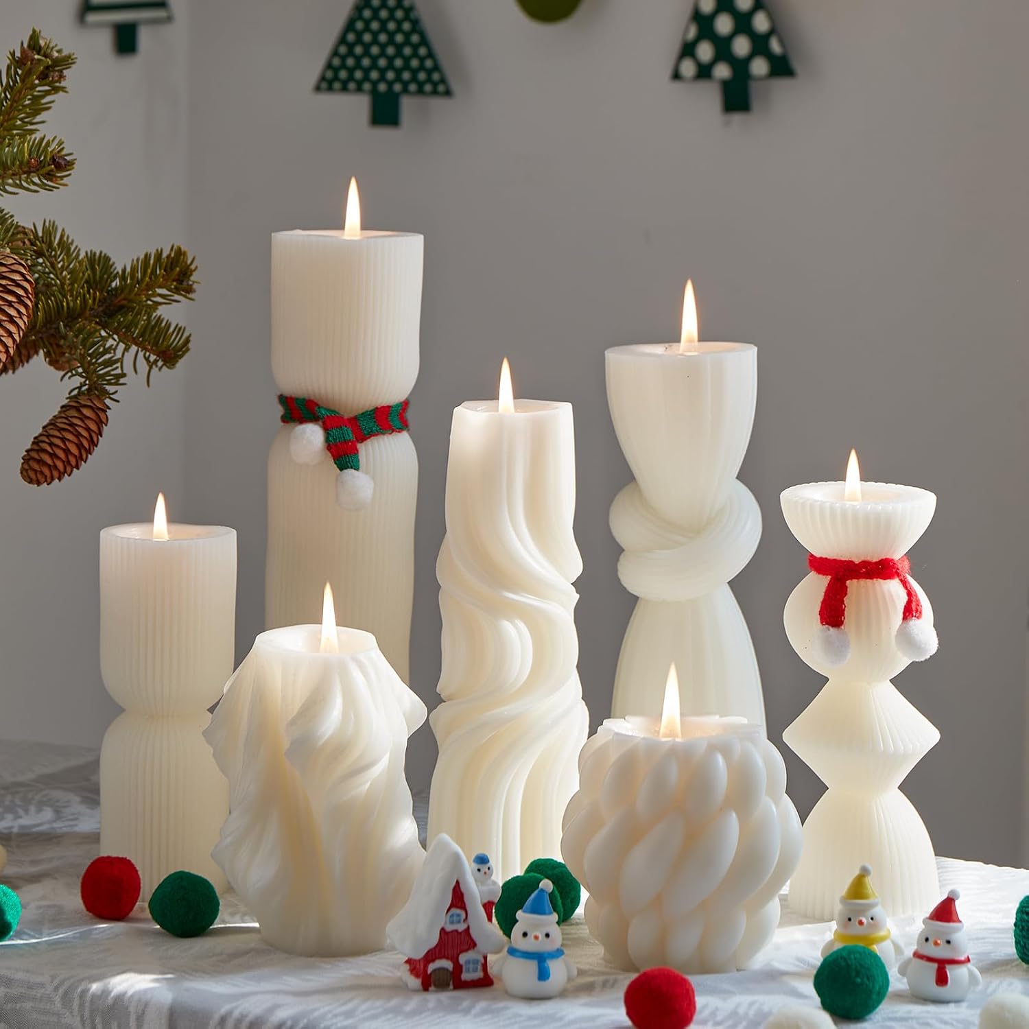 White Soy Wax Pillar Candles - Image 8