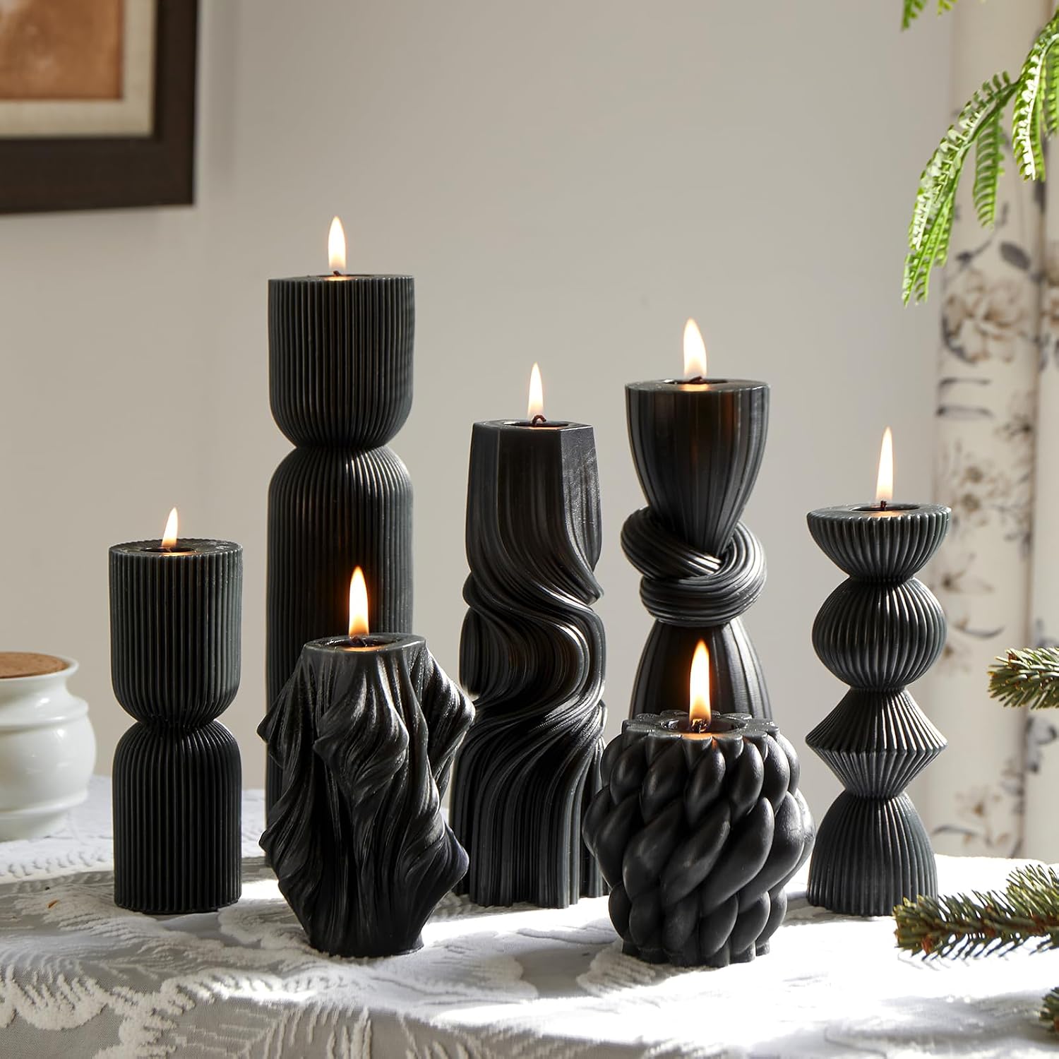 White Soy Wax Pillar Candles - Image 11