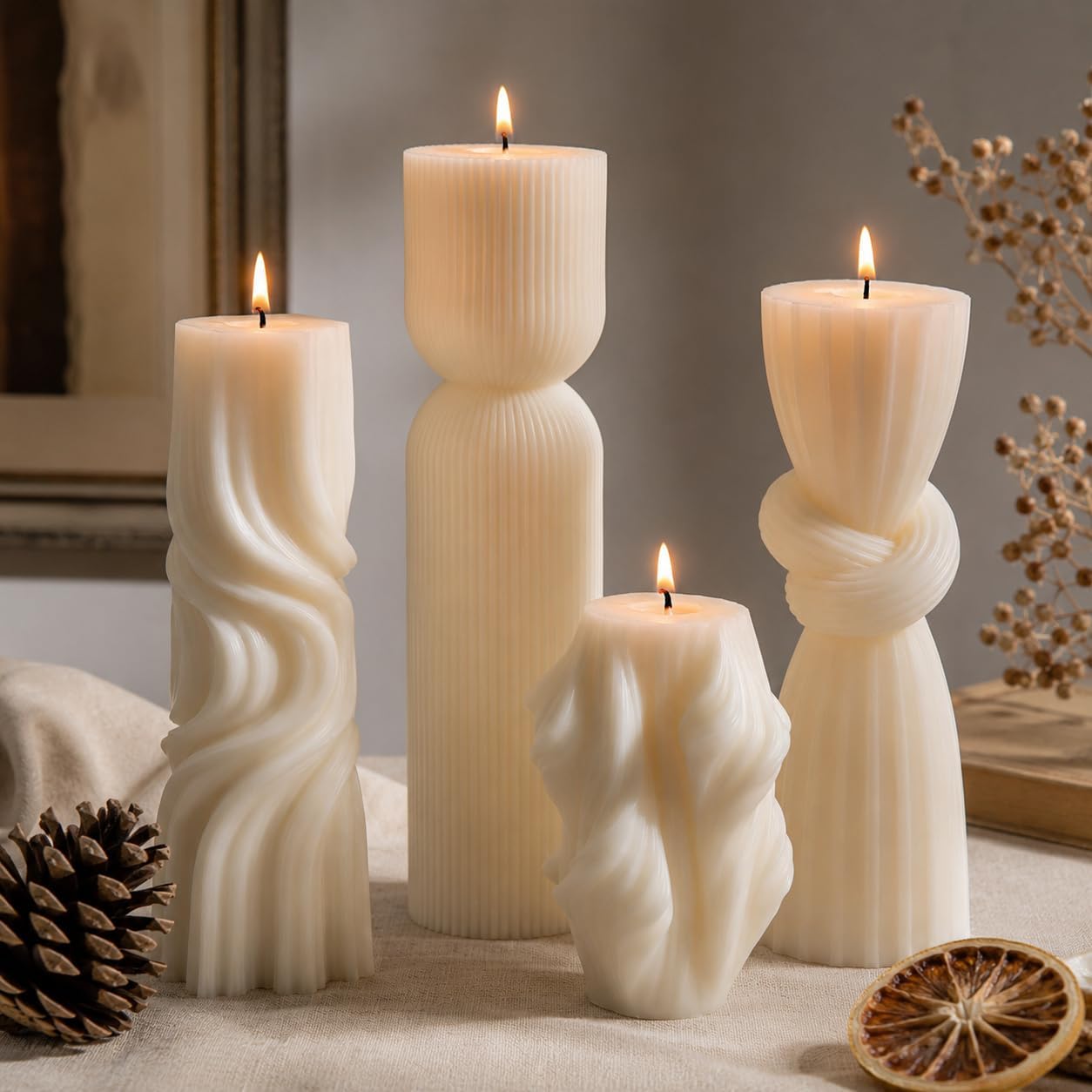 White Soy Wax Pillar Candles - Image 12
