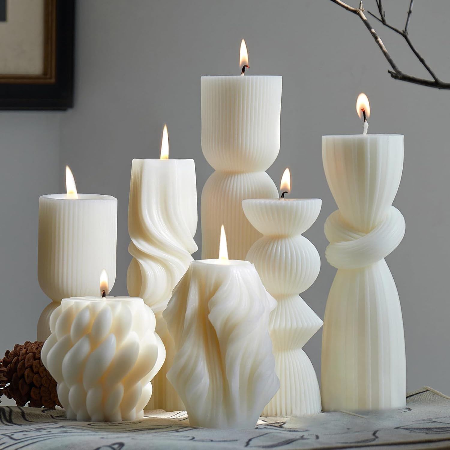 White Soy Wax Pillar Candles