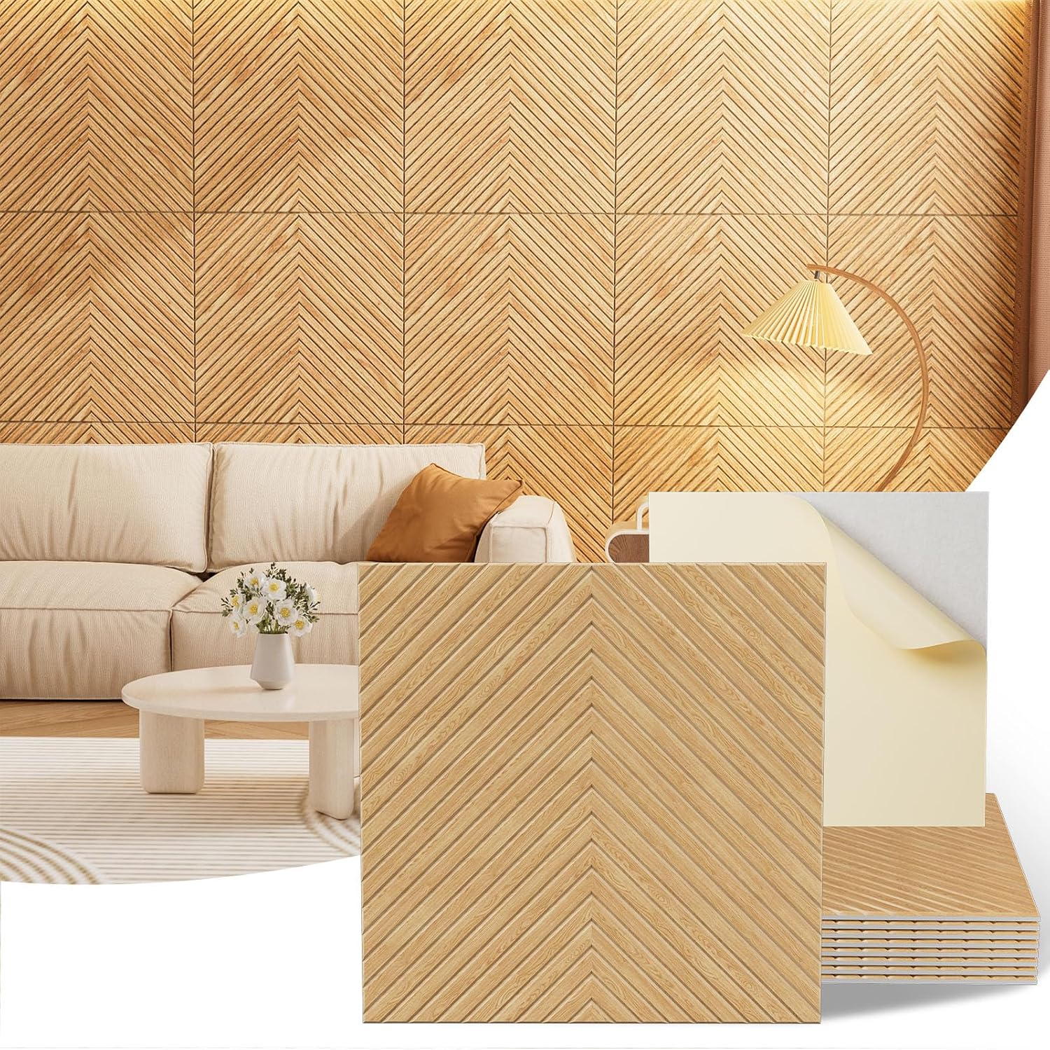 Walnut Acoustic Wall Panels - 6-Piece - Image 16