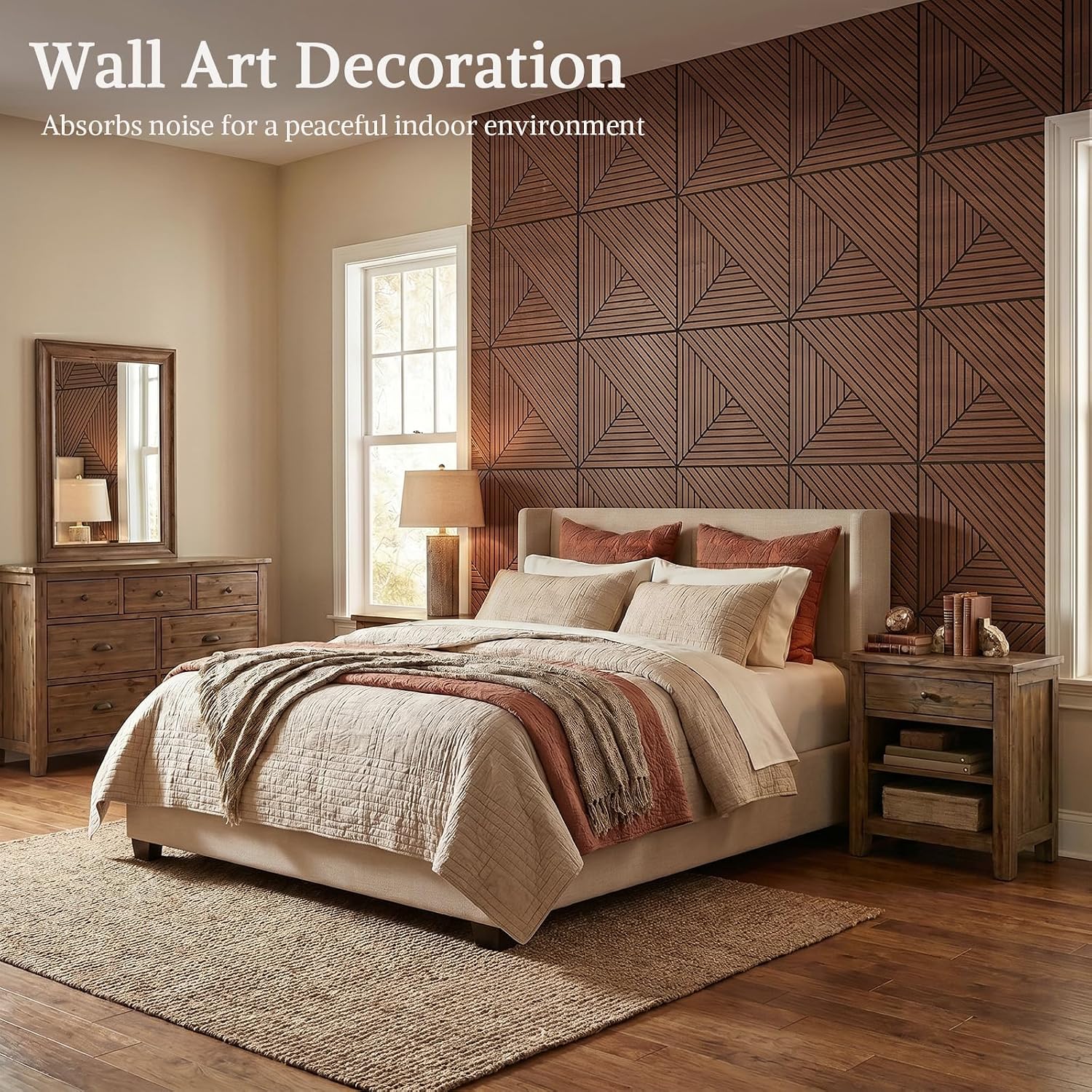 Walnut Acoustic Wall Panels - 6-Piece - Image 7
