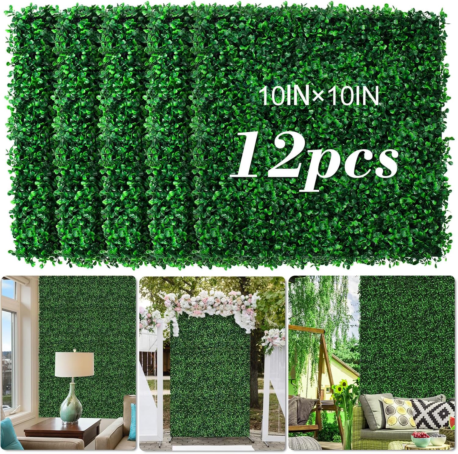 24-Piece Artificial Boxwood Hedge - Image 11