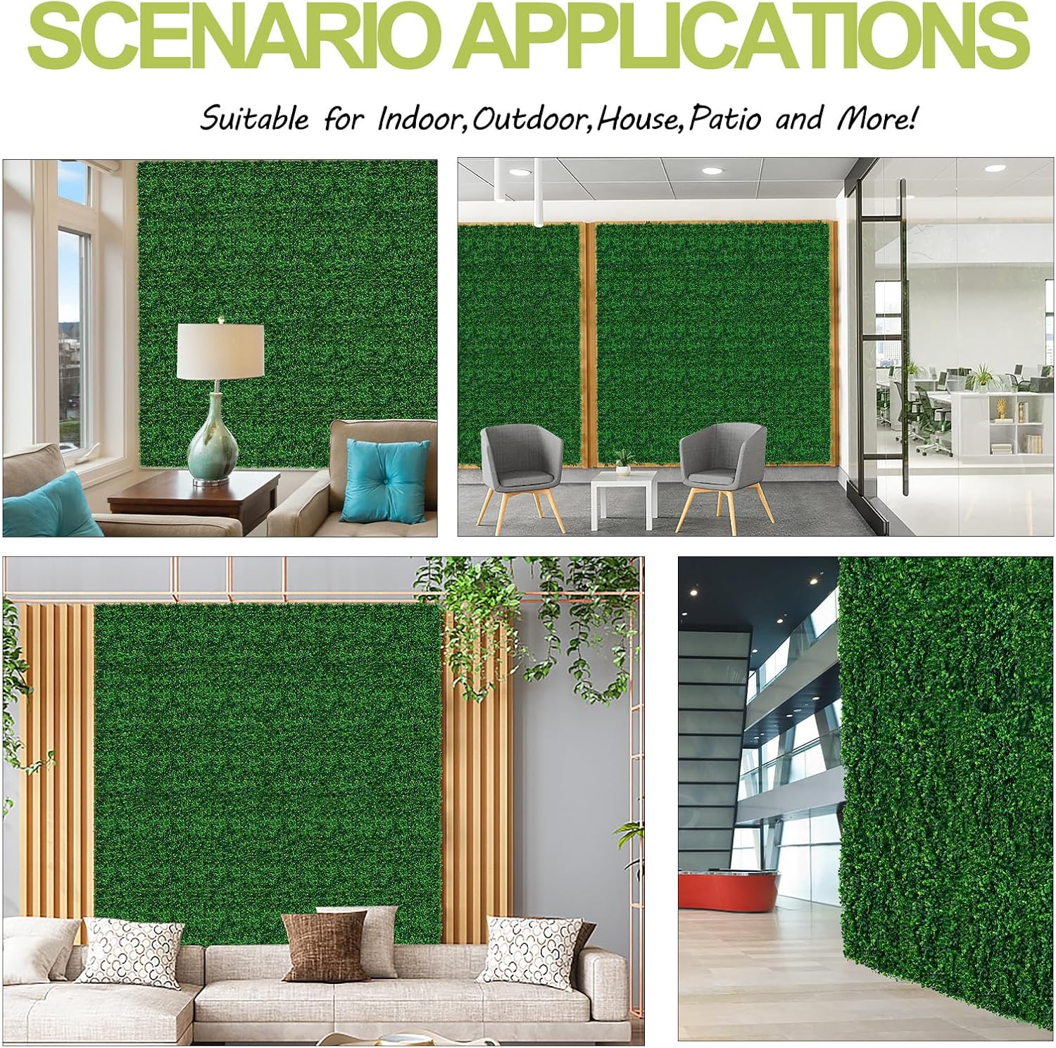 24-Piece Artificial Boxwood Hedge - Image 7
