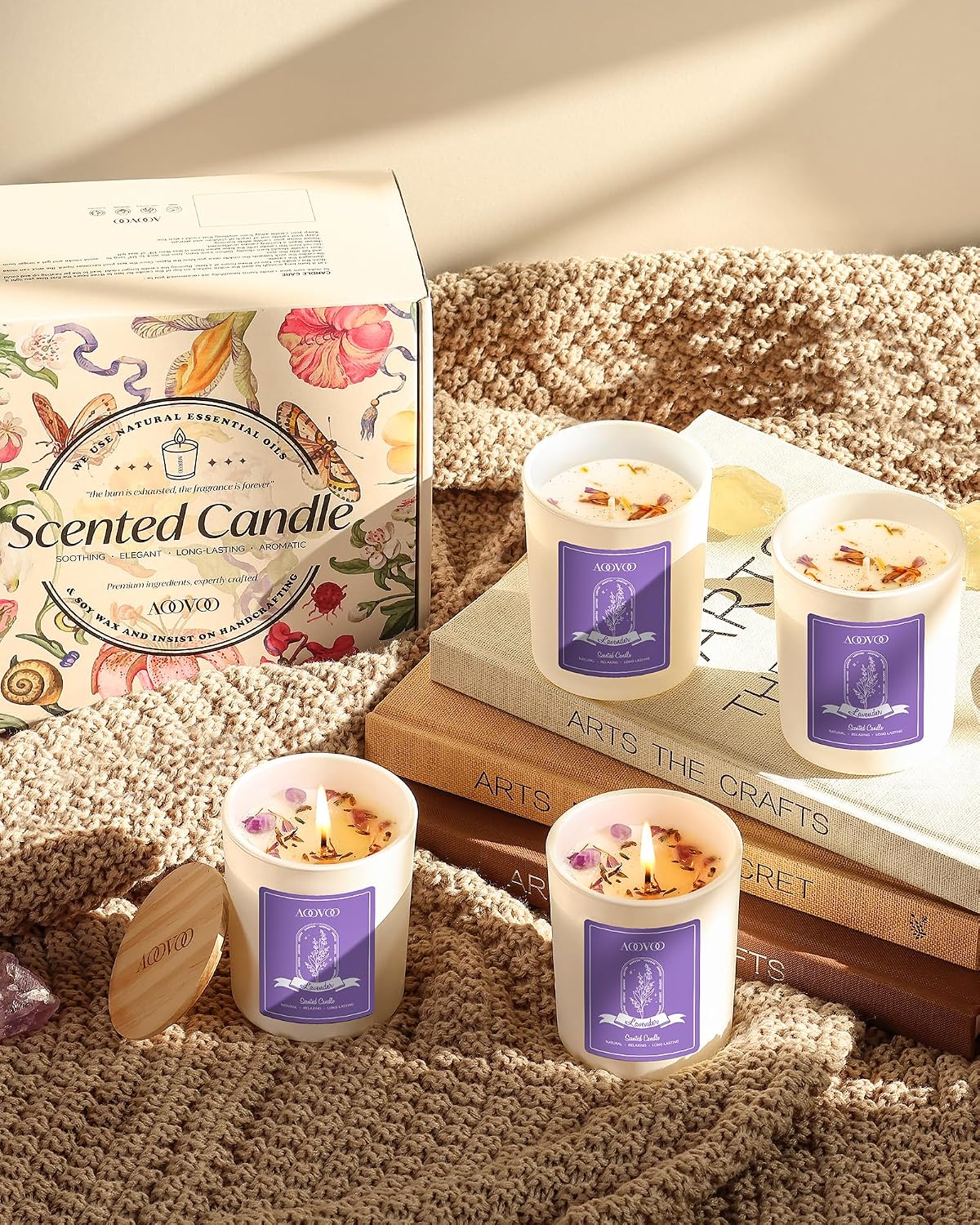 Lavender Scented Soy Wax Candles - 4-Pack - Image 7