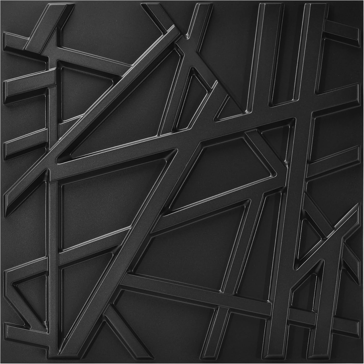 black PVC 3D wall panels - 20-Pack - Image 22