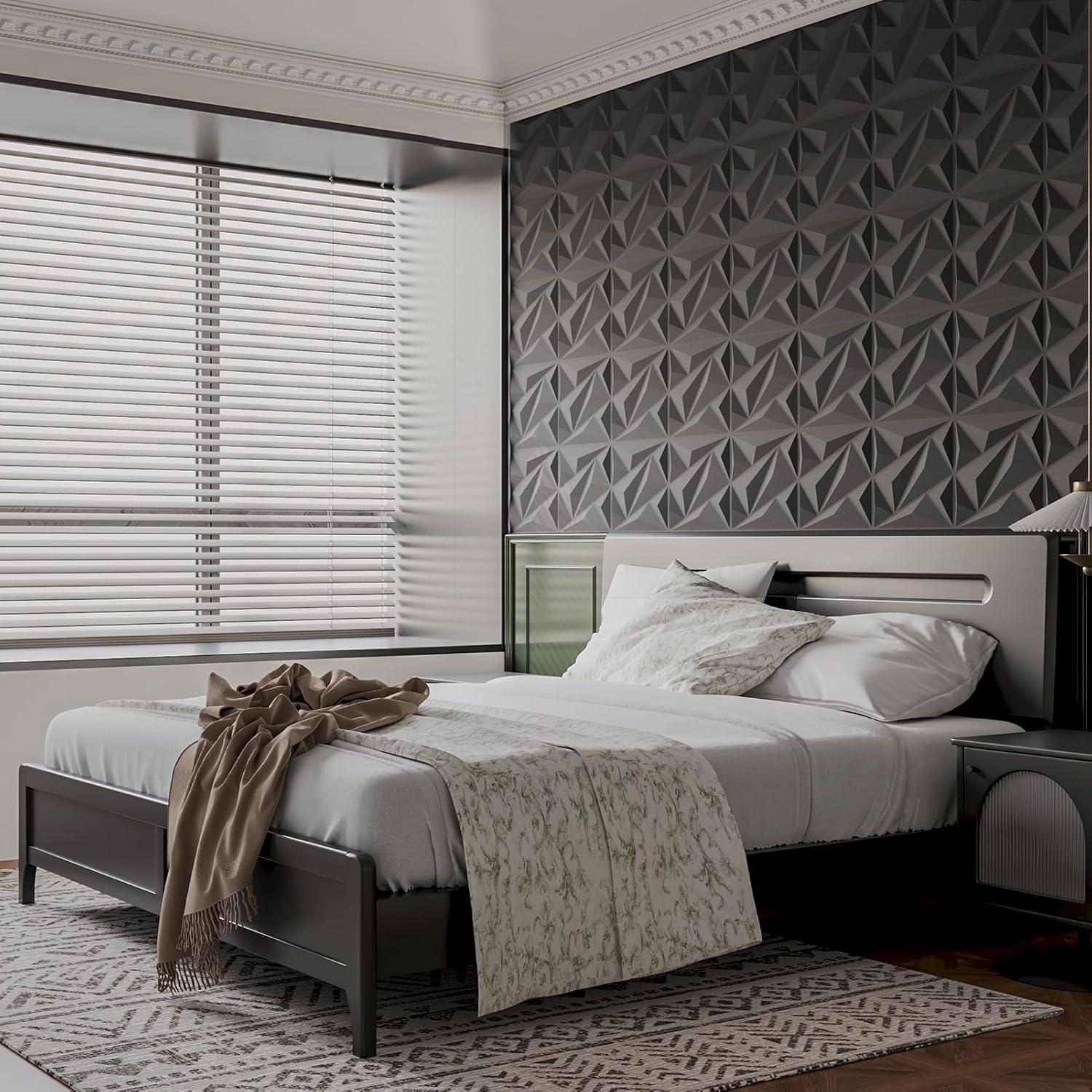 Black Diamond 3d Wall Panels - 33-Pack - Image 7