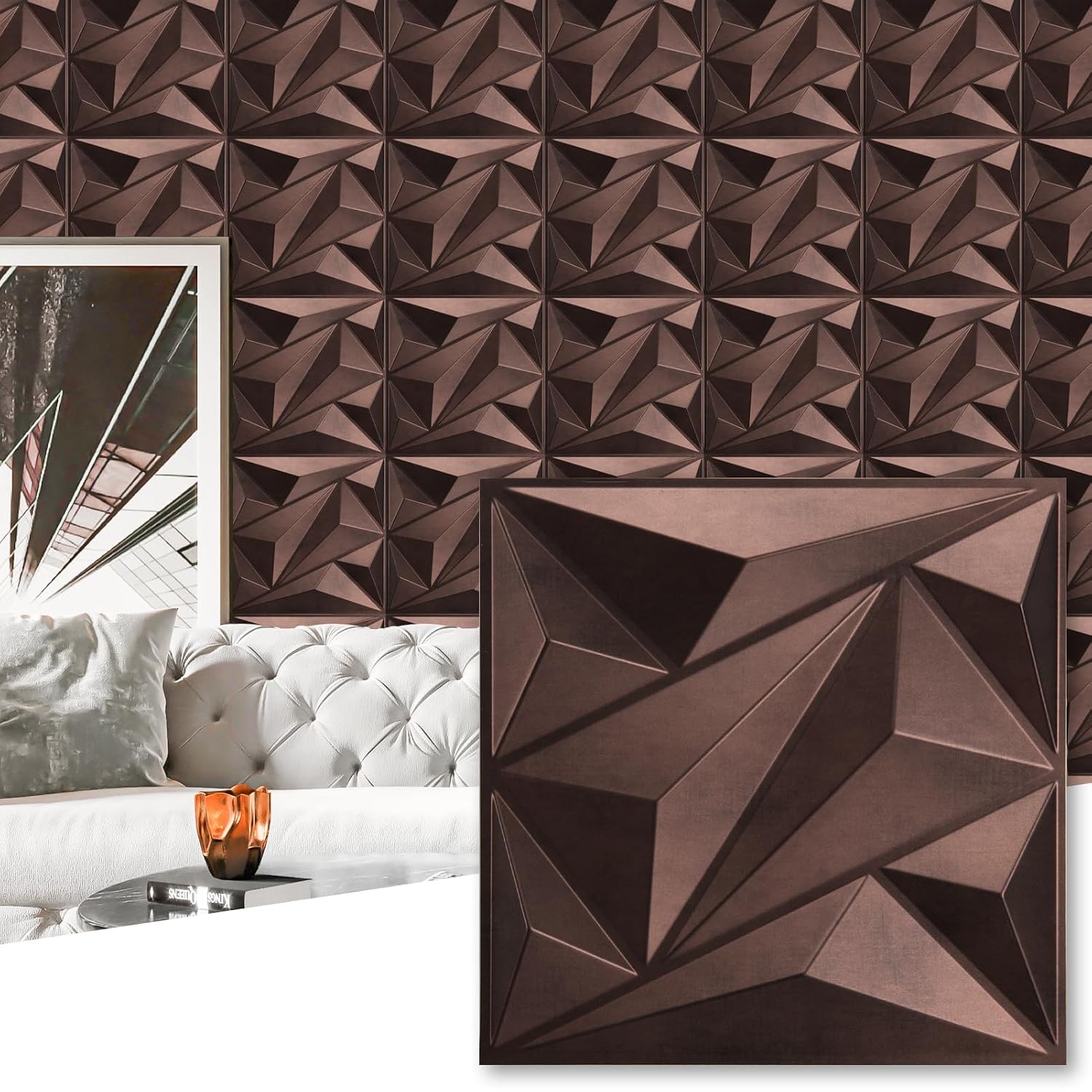 Black Diamond 3d Wall Panels - 33-Pack - Image 13
