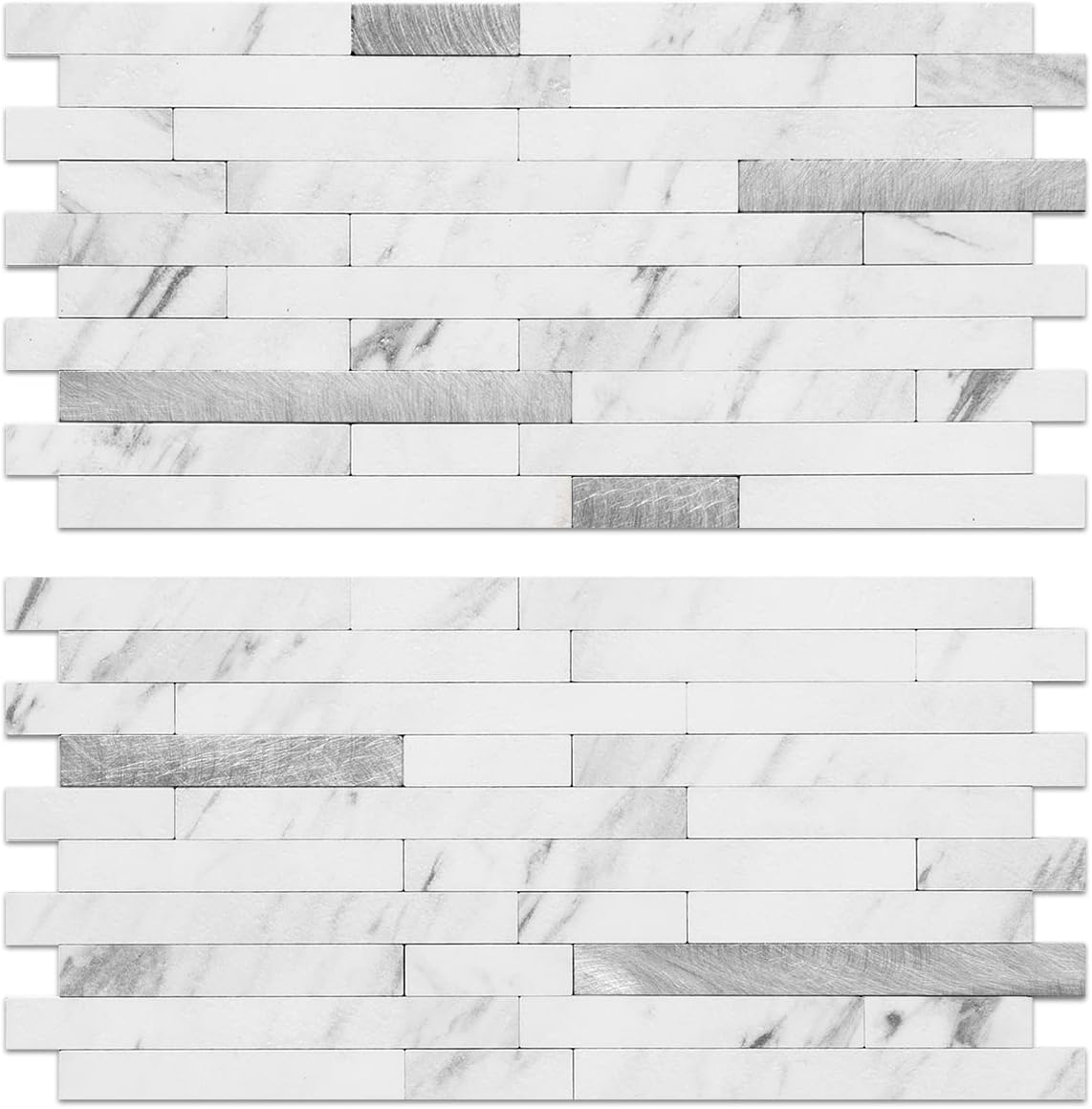 Faux Marble Peel And Stick Backsplash - 40-Sheet