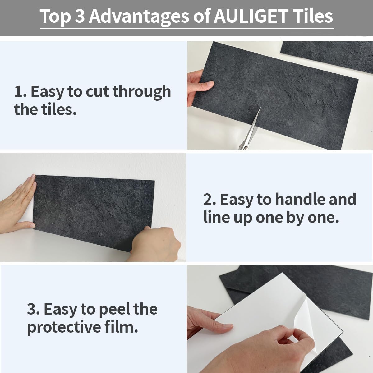 Black Faux Slate Wall Tiles - Image 8