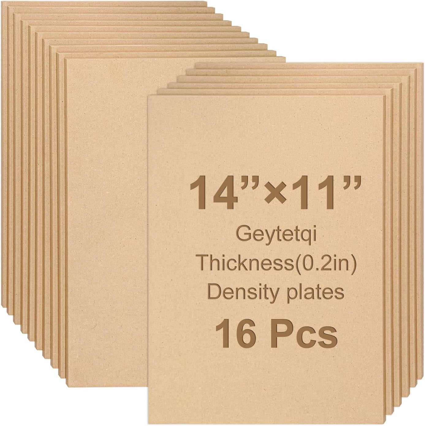 16-Pack MDF Wood Panels for Crafts