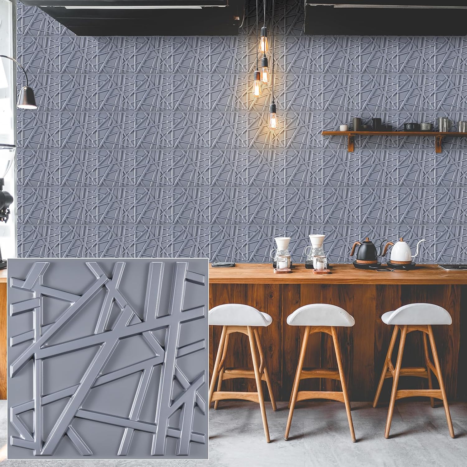 pack black PVC 3D wall panels - 30 - Image 15