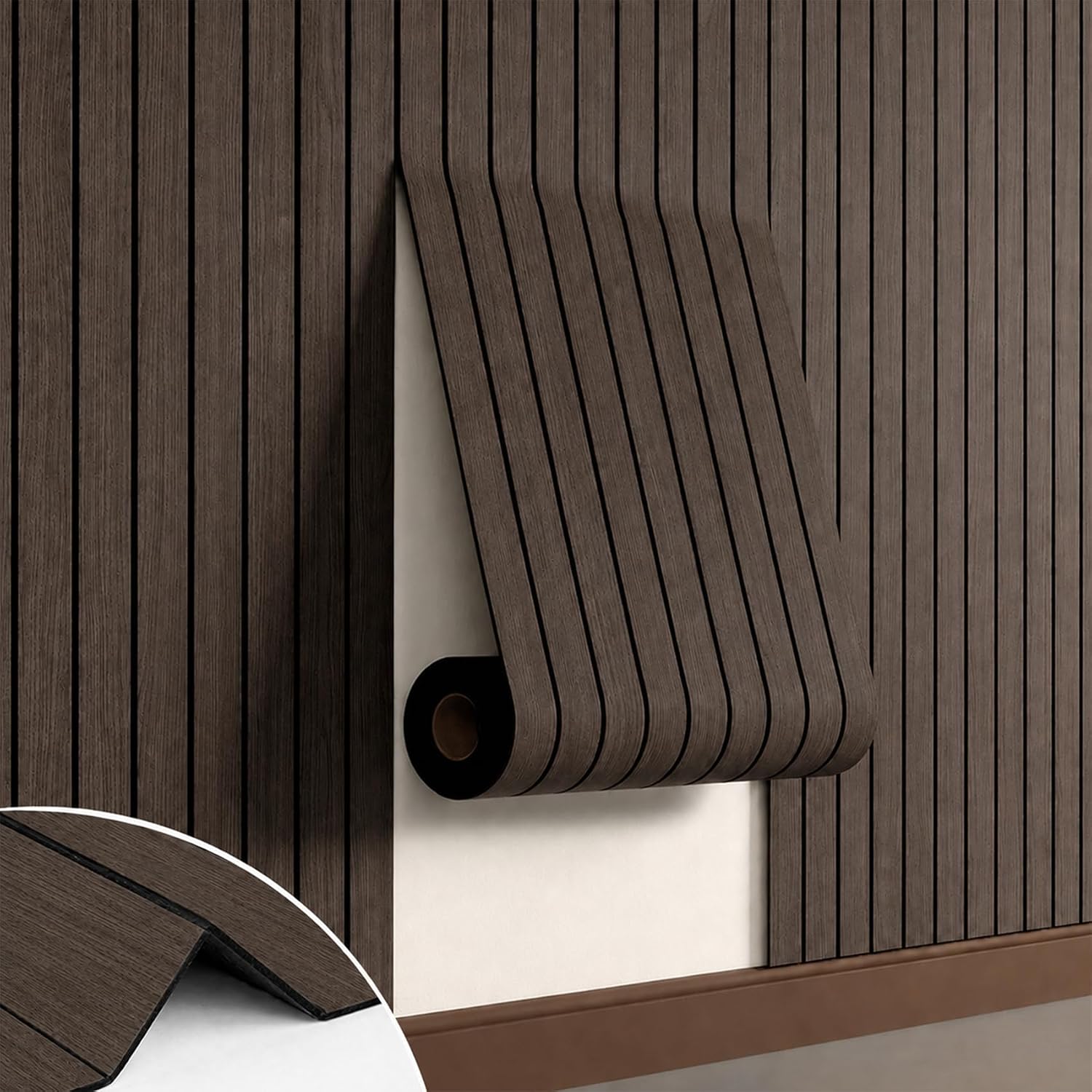 Smoked Wood Grain Wall Panel