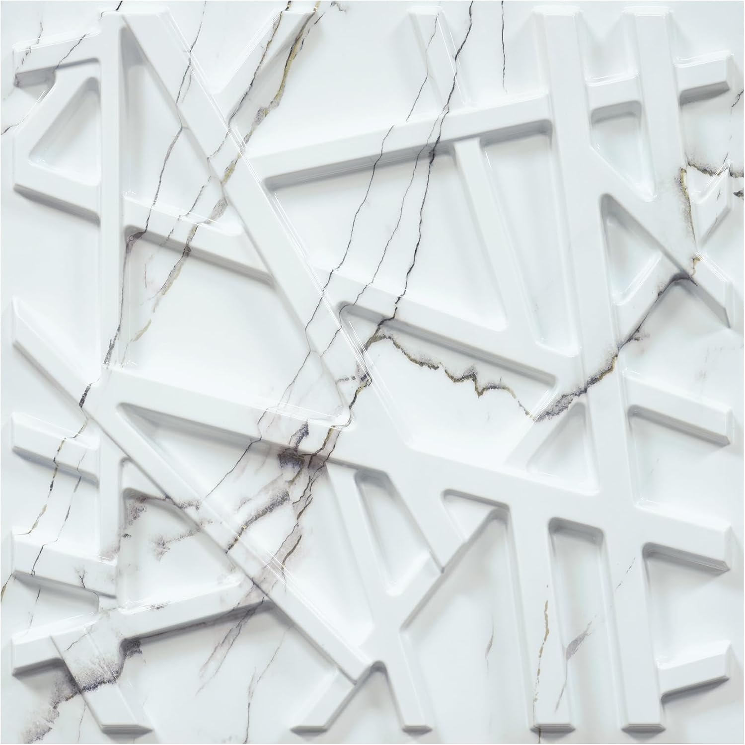white PVC 3D wall panels - 33-Pack - Image 12