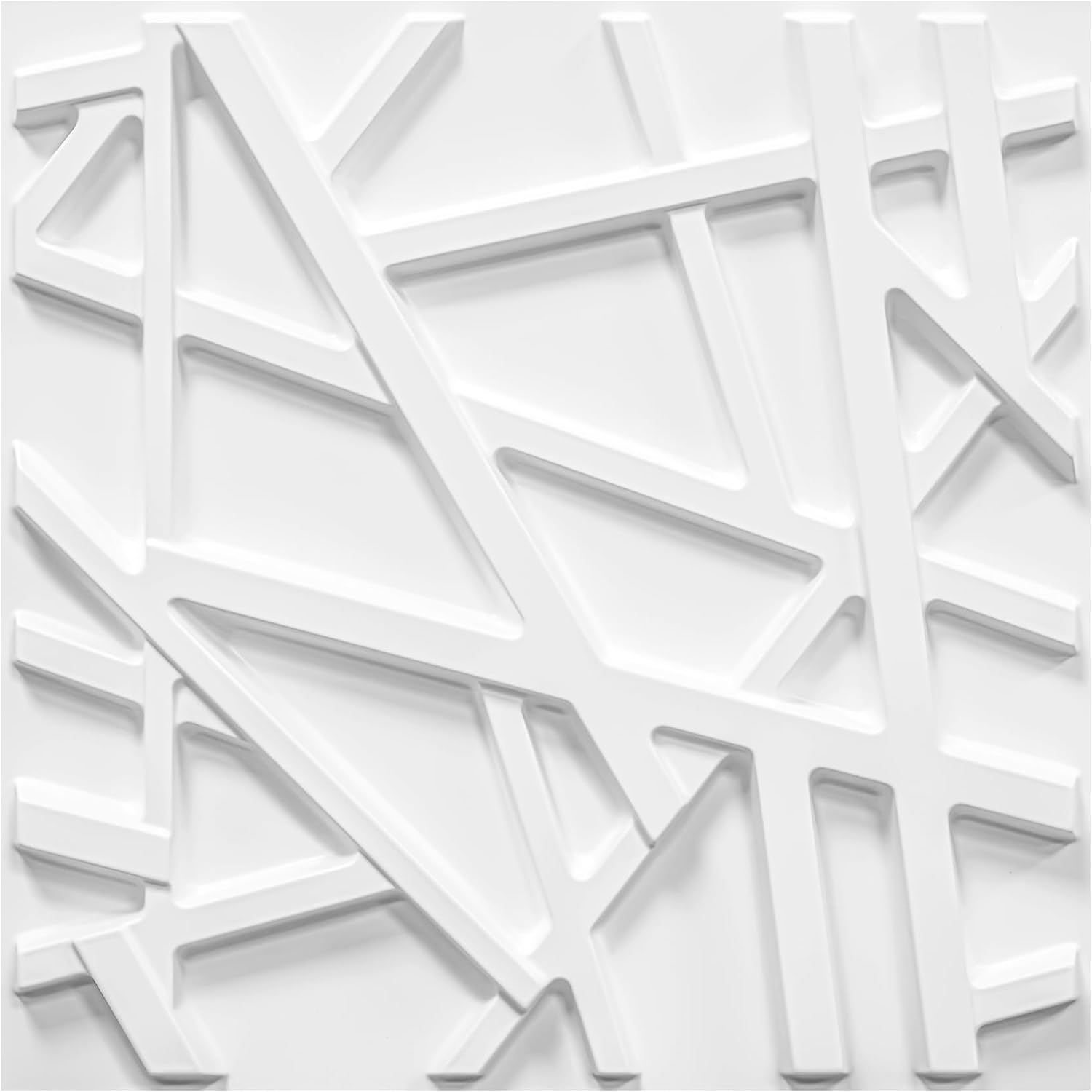 white PVC 3D wall panels - 33-Pack