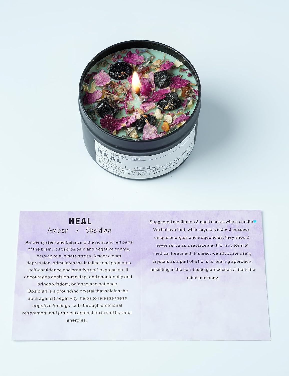 Amber Obsidian Scented Candle Tin - Image 7