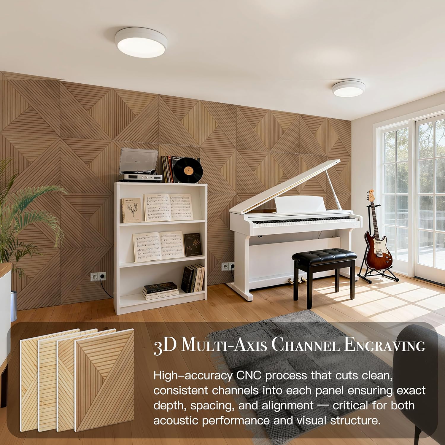Wood Grain Acoustic Panels - 6-Piece - Image 7