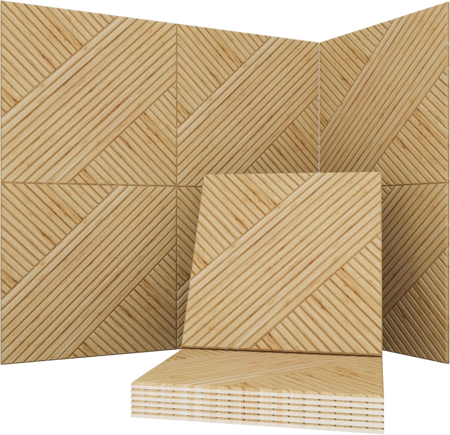 Wood Grain Acoustic Panels - 6-Piece - Image 18