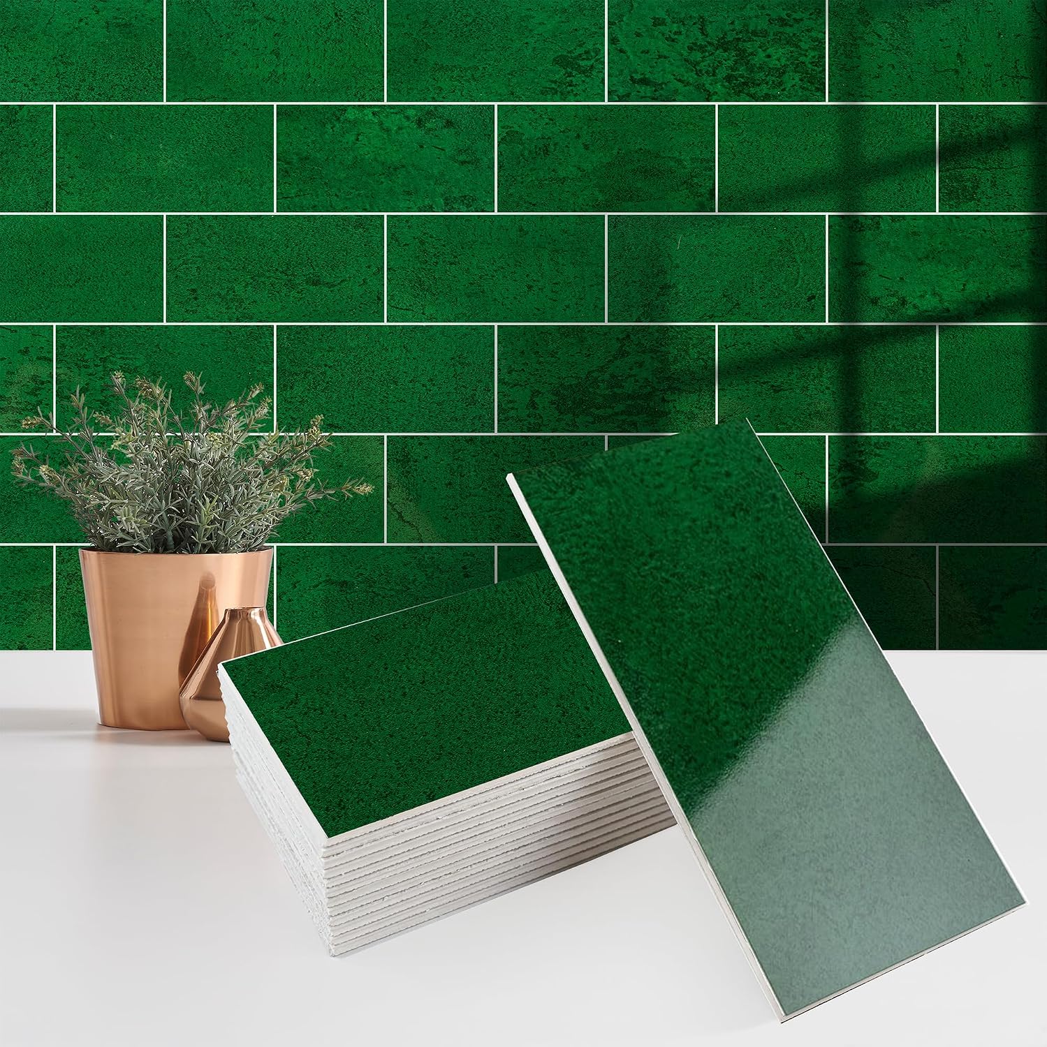 white PVC subway wall tiles - 100-Piece - Image 24