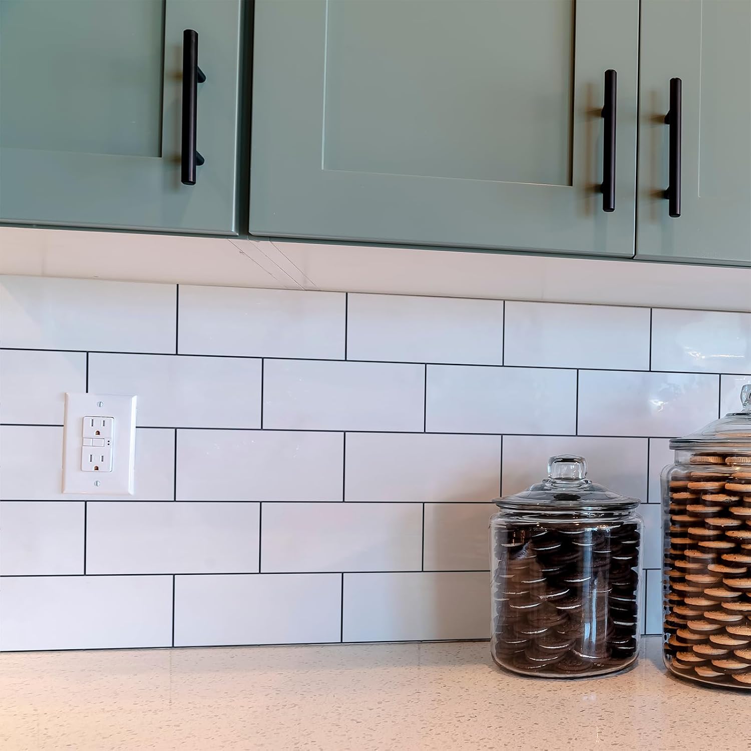white PVC subway wall tiles - 100-Piece - Image 7