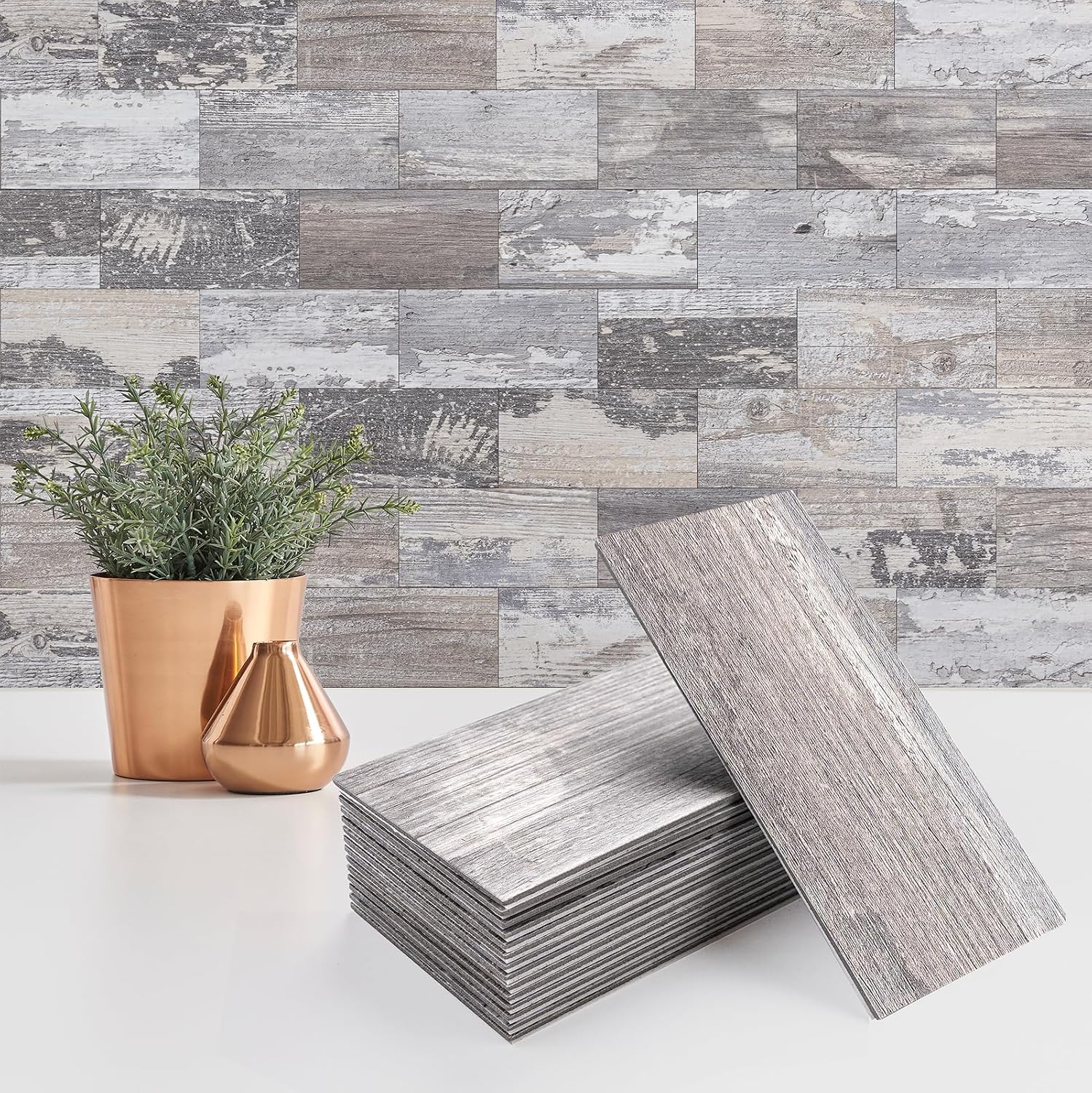 white PVC subway wall tiles - 100-Piece - Image 12