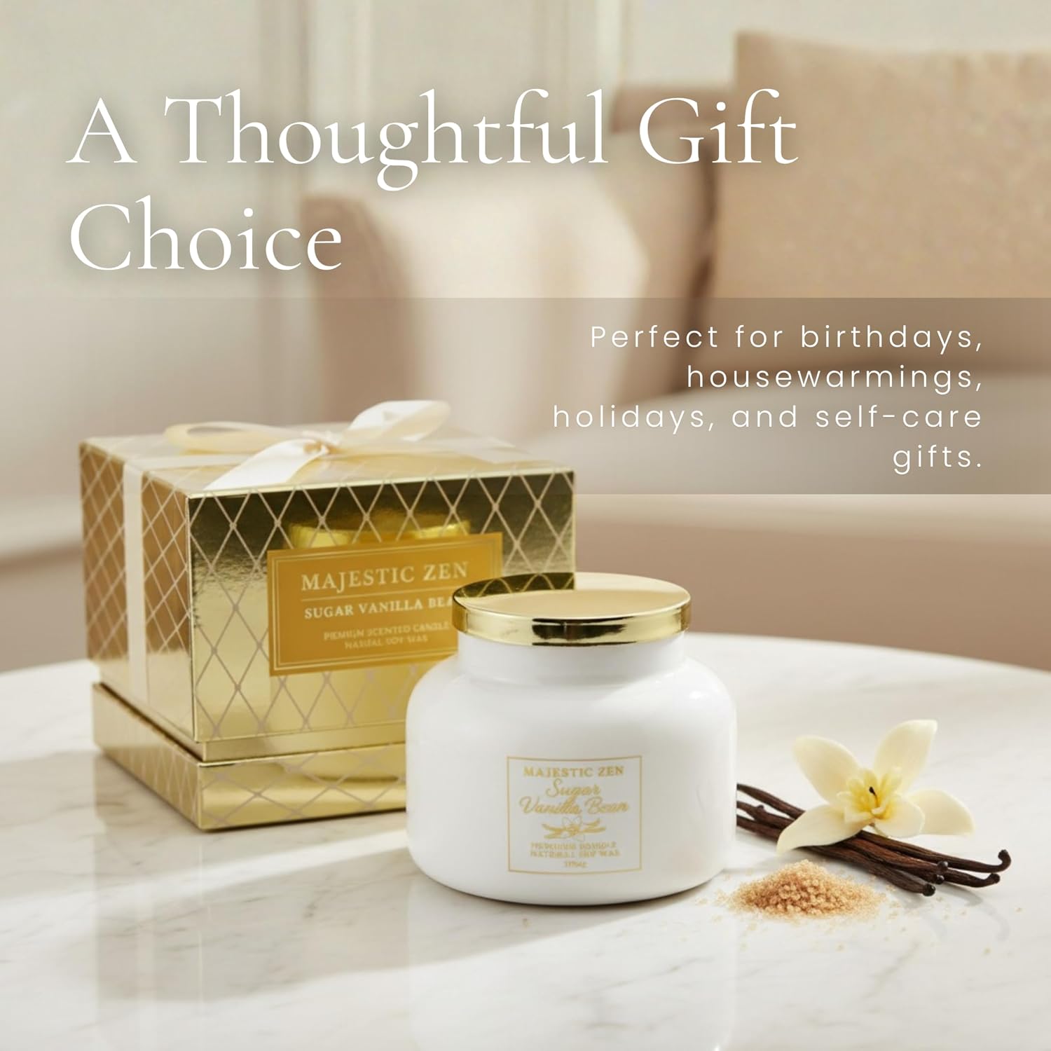 Sugar Vanilla Bean Soy Candle - Image 8