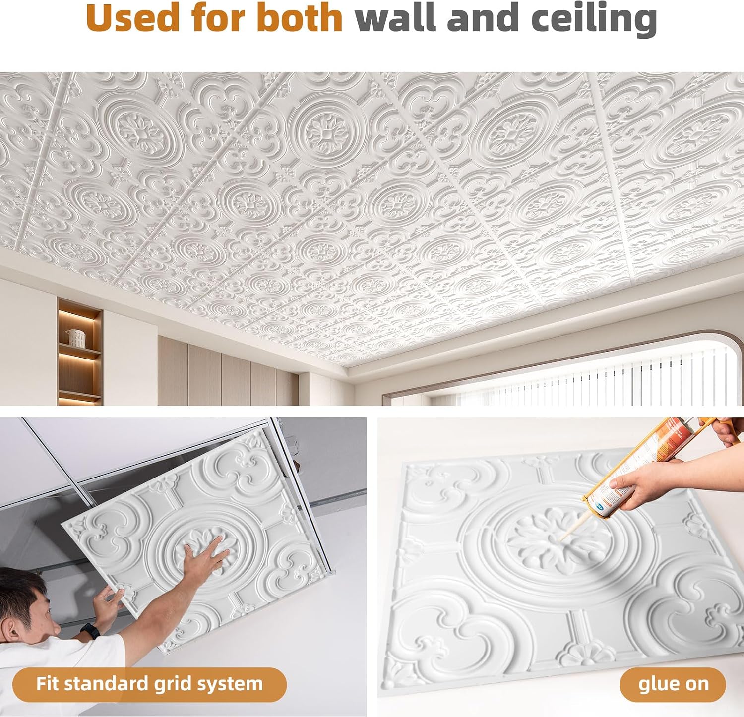 white PVC ceiling panels - 24-Pack - Image 7