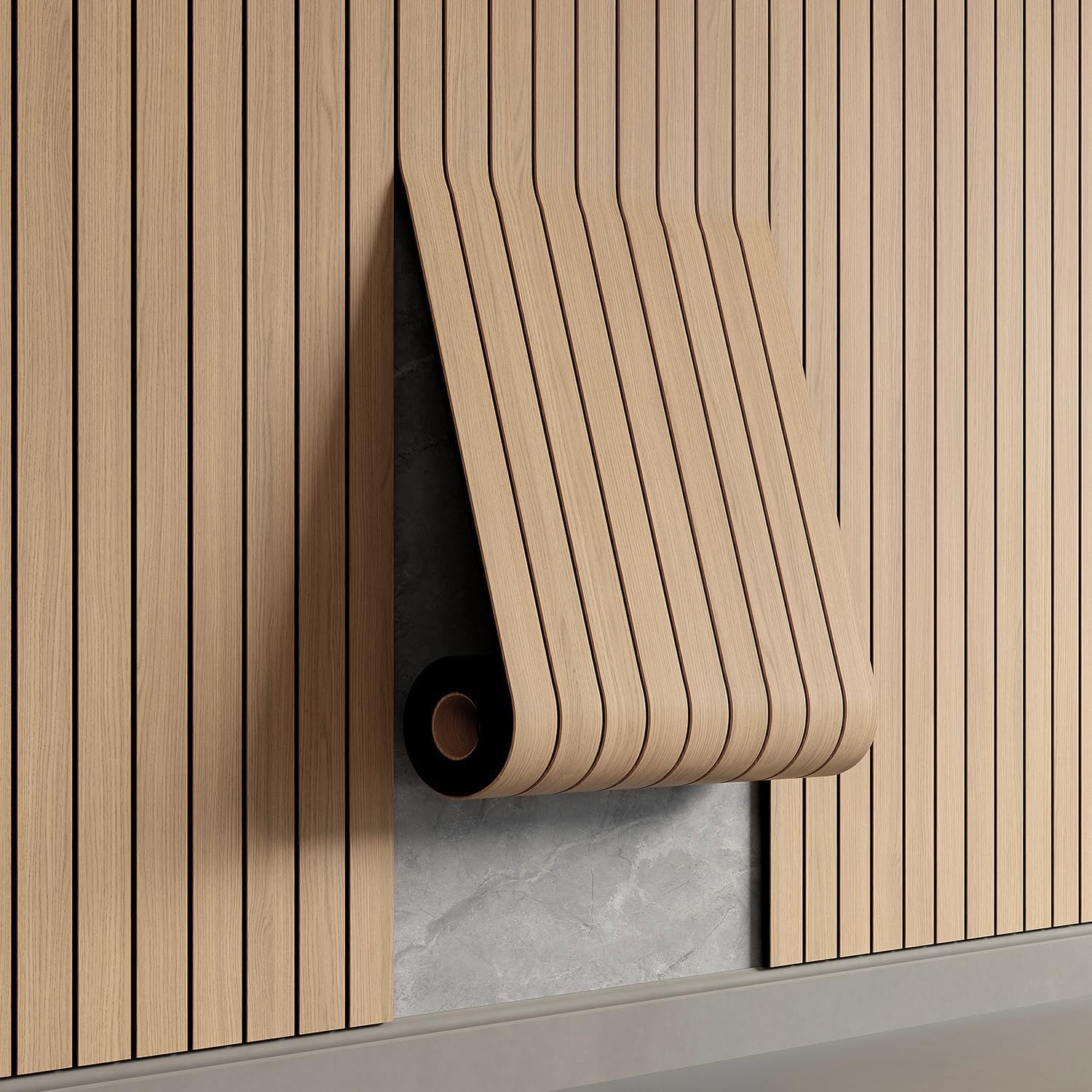Faux Oak Wood Grain Wall Panel